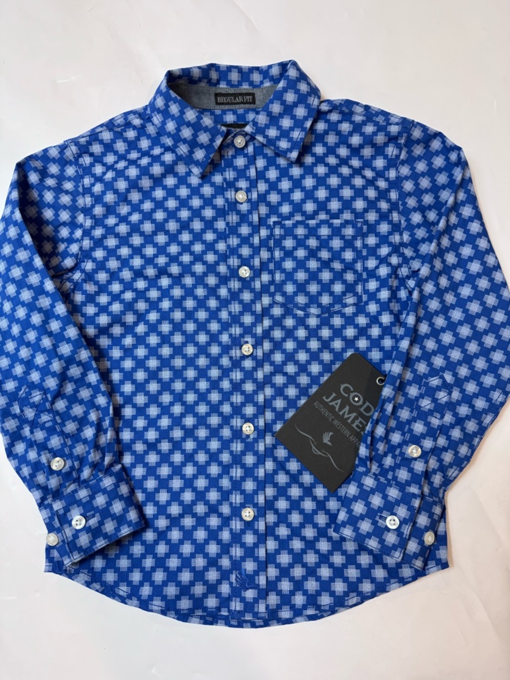 Cody James 3T Toddler Boys Western blue  Long Sleeve Button Up. 1639